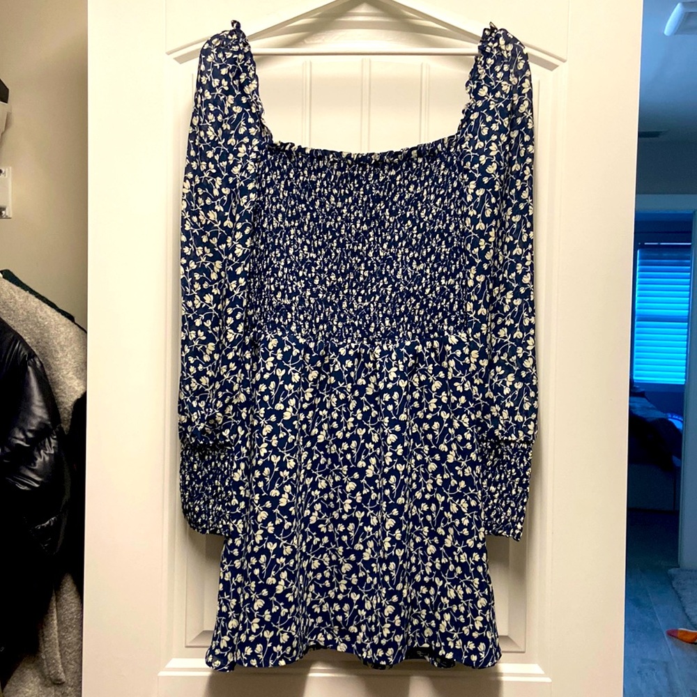 Reformation smocked KELLi dress L but runs very small like a M